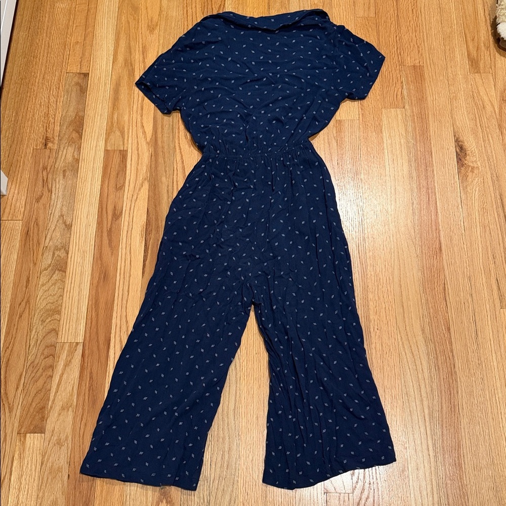 Universal Thread Dark Blue Patterned Jumpsuit - image 3